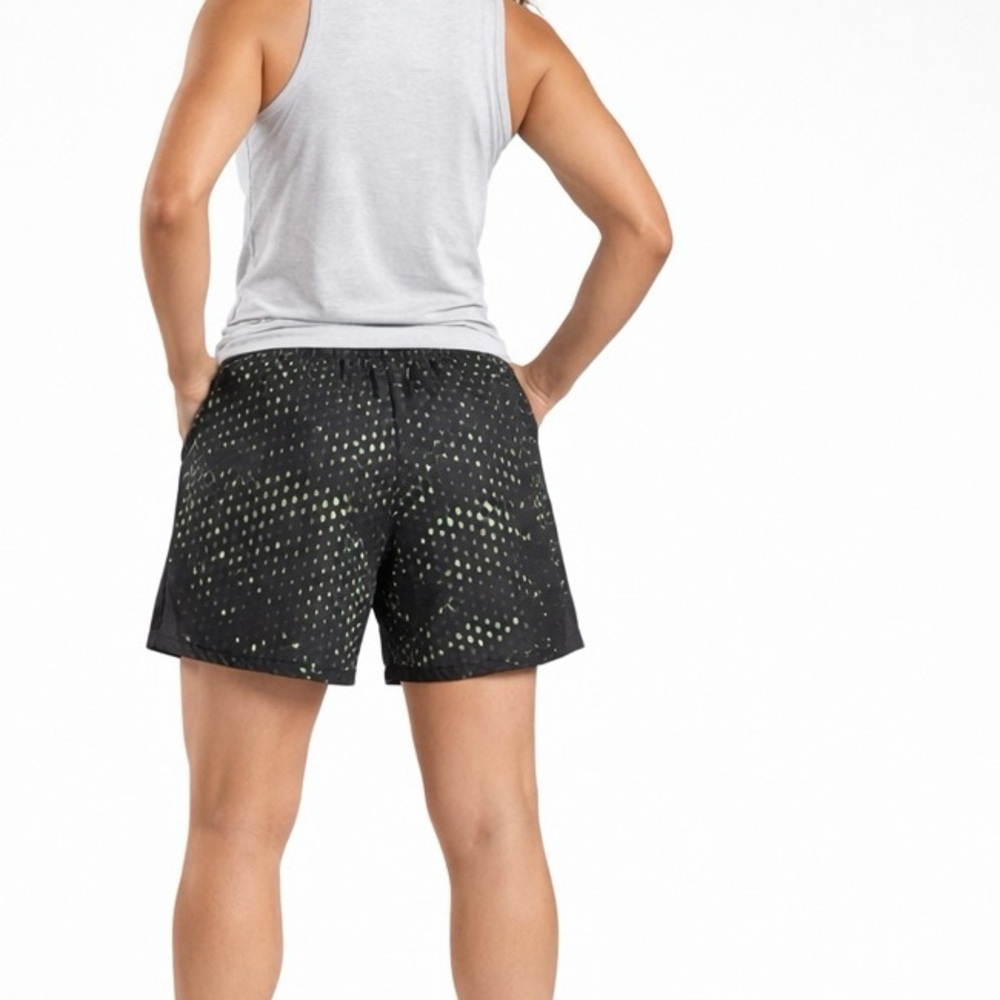 Gymshark Women’s Running Shorts Medium Black Green Pattern Athletic - Picture 3 of 11
